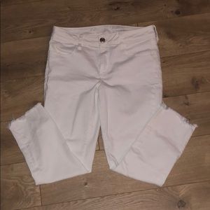 White American eagle jegging crop jeans
